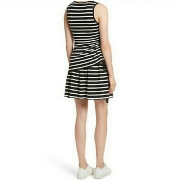 Derek Lam 10 Crosby, Striped Sleeveless Ruched Dress, Medium - Picture 4 of 8